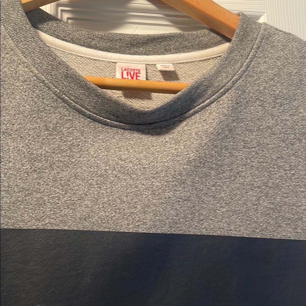 Lacoste Gray and Navy long top